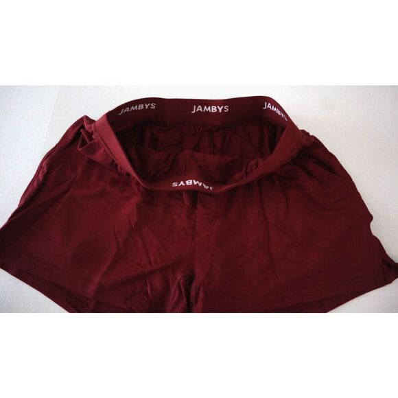 Jambys Unisex Sz Small Cabernet/Red Soft Breathable Boxer Shorts w/Pockets - Picture 3 of 8